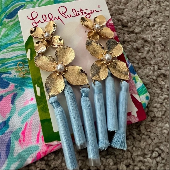 Lilly Pulitzer Via Flora Tassel Earrings - NWT - Picture 1 of 3